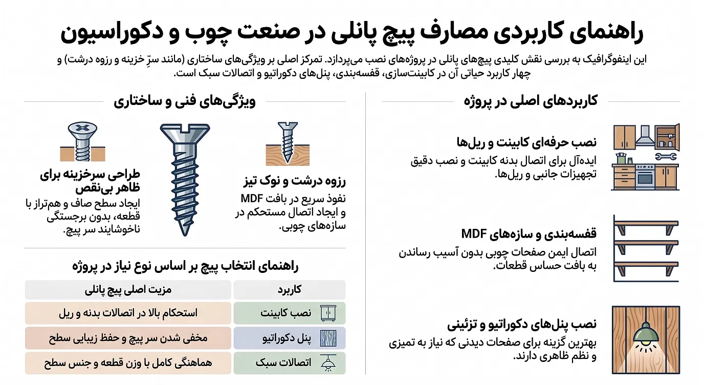راهنمای_کاربردی_مصارف_پیچ_پانلی
